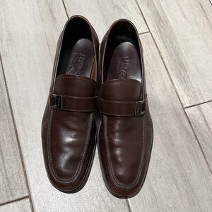Salvatore Ferragamo Dark Brown Leather Loafers